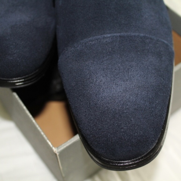Blue Suede Double Monk Shoes main image 5